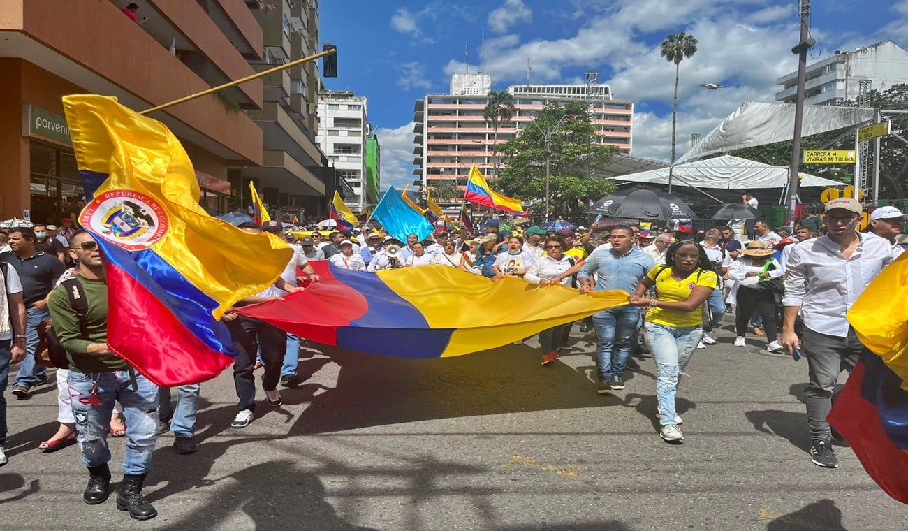 Marcha contra el gobierno Petro