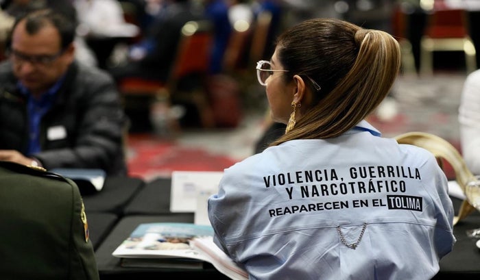 Gobernadora del Tolima con el Ministro de Defensa