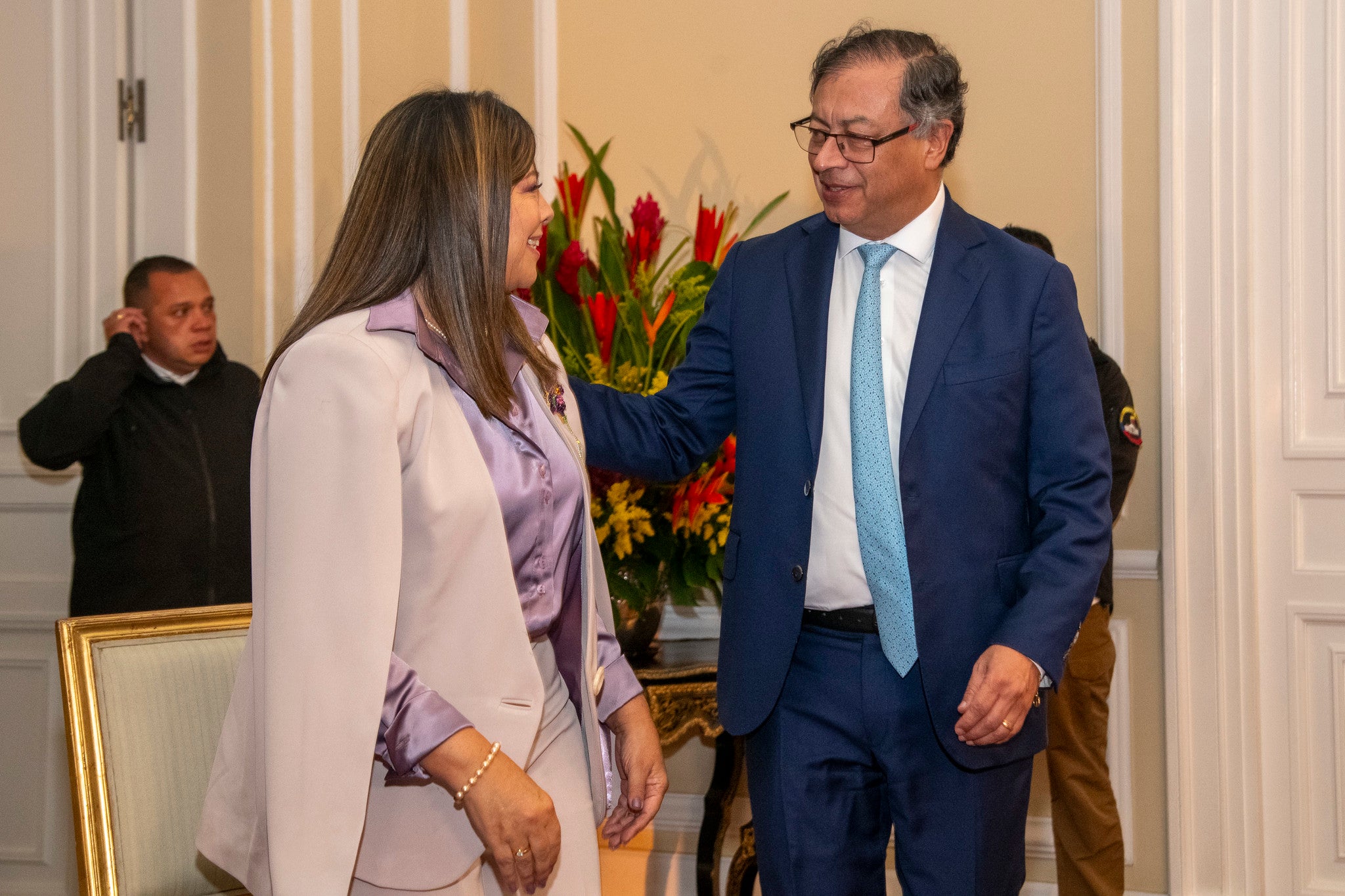 Presidente Gustavo Petro y Luz Adriana Camargo