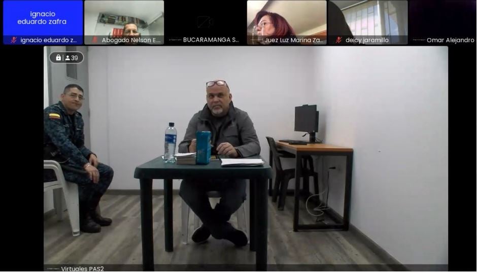 Salvatore Mancuso en audiencia desde la Cárcel de la Picota