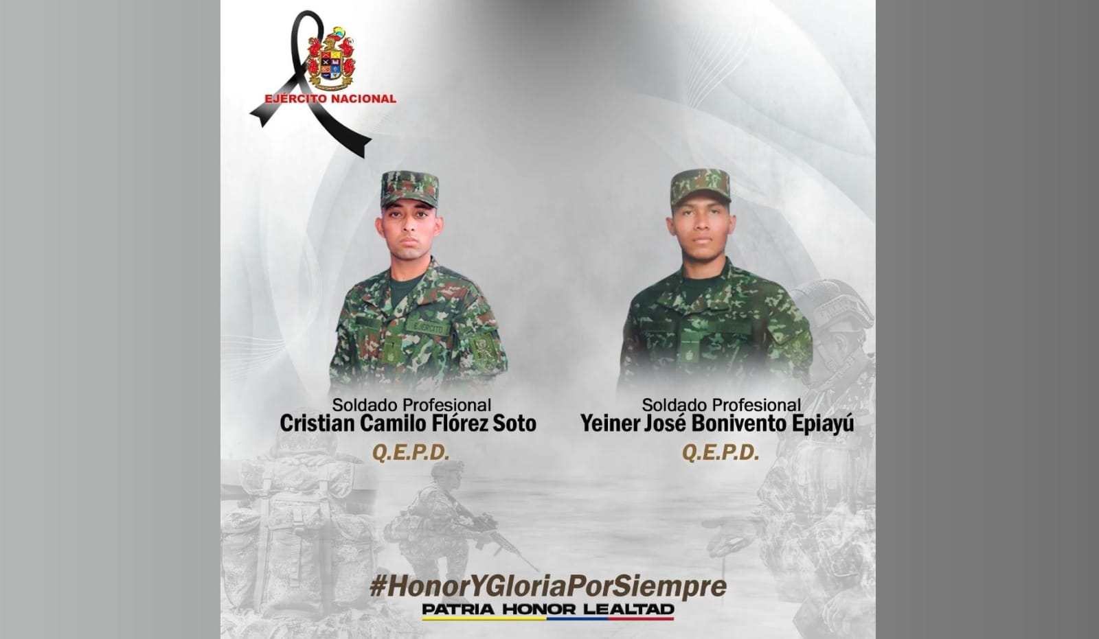 Soldados asesinados en medio de enfrentamientos.