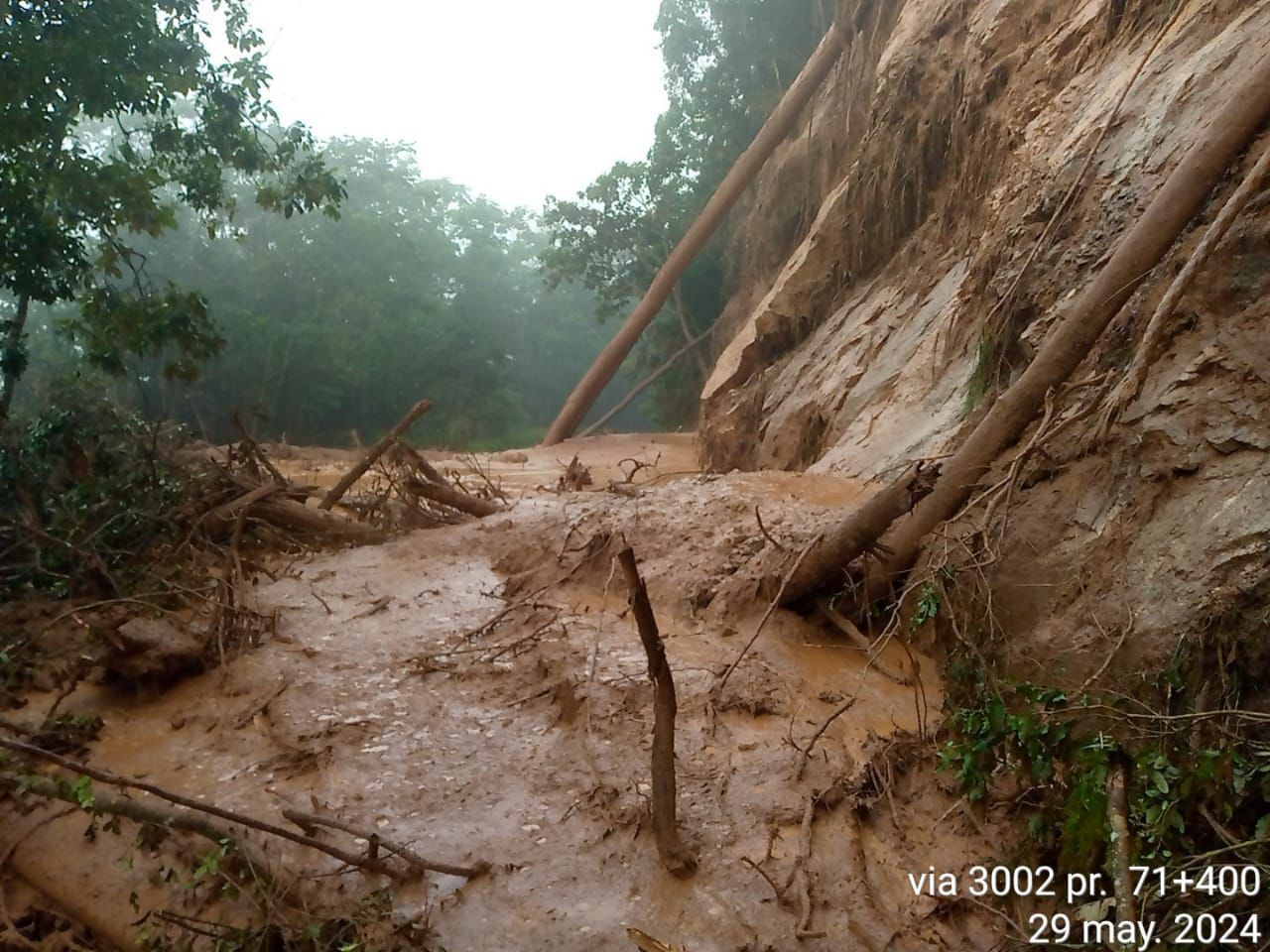 Cerca de 15 deslizamientos, inundaciones y vías bloqueadas se han registrado en Caquetá por temporada de lluvias
