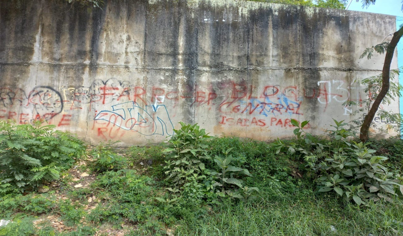 Grafiti de las FARC en Planadas