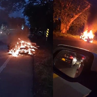 Un hombre calcinado deja accidente de tránsito en el Huila