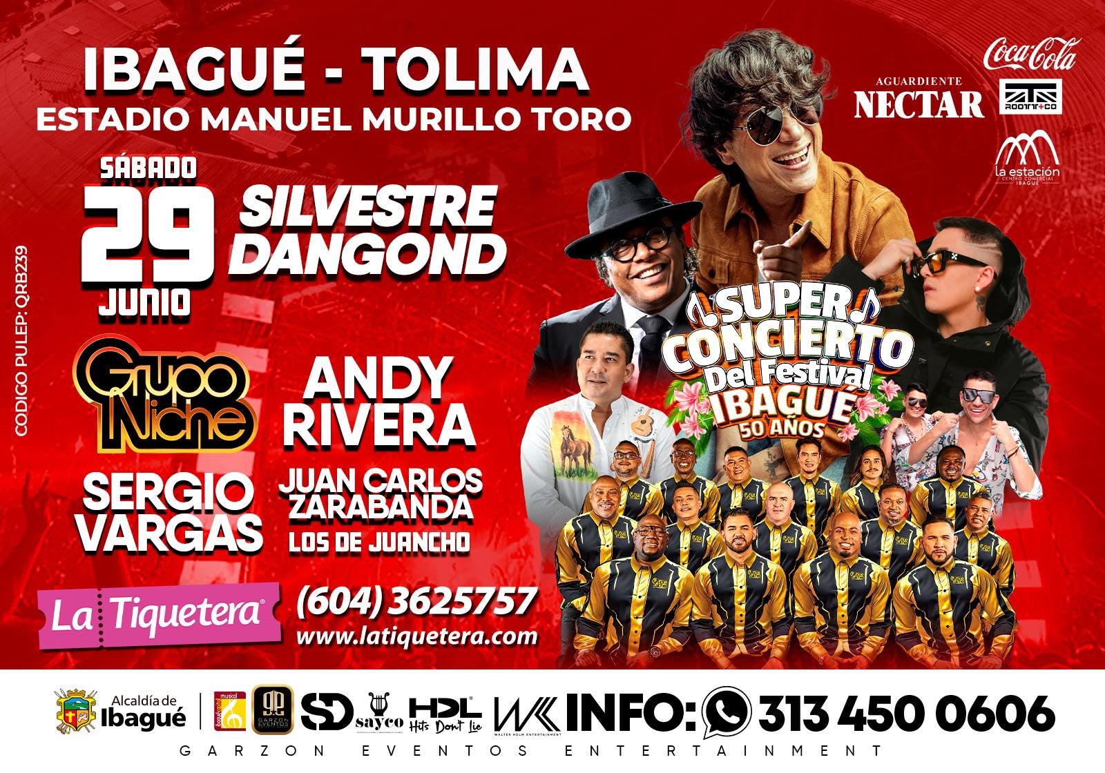 Súper concierto del festival Ibagué 50 años