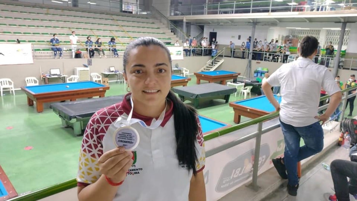 Andrea Cardona, medalla de plata en Panamericano de billar, Argentina 2024