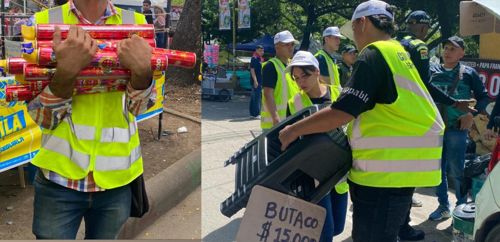 Más de 170 sillas y 540 latas de espuma han sido decomisadas durante desfiles de San Pedro