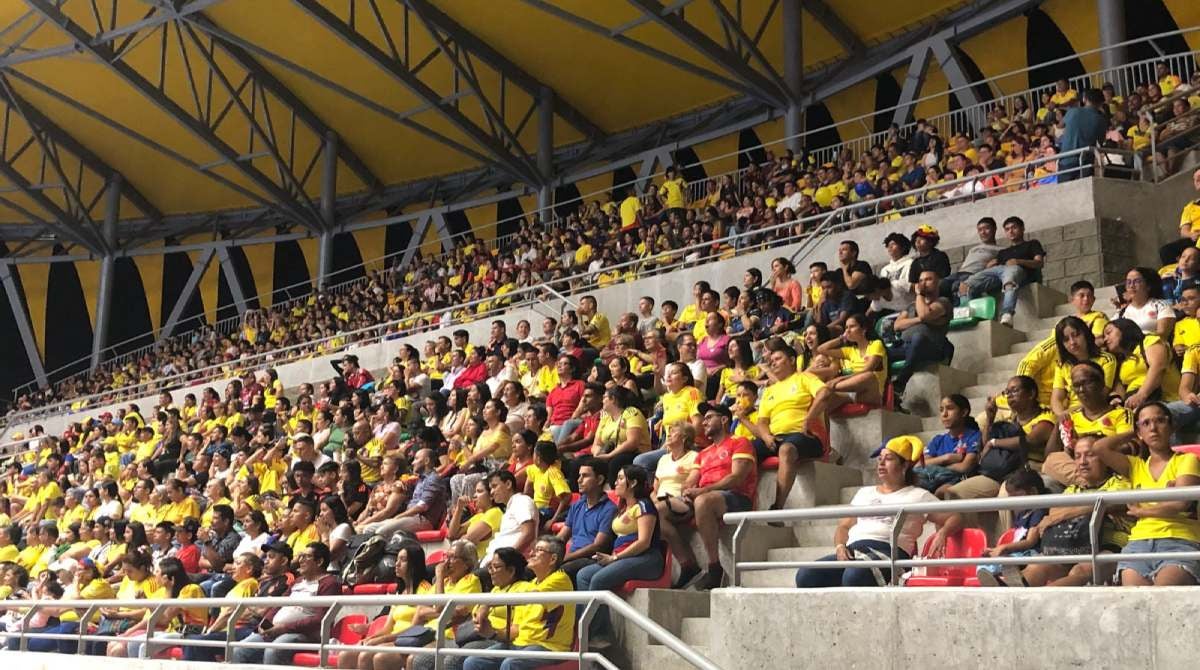 Aficionados a la Selección Colombia en Ibagué.