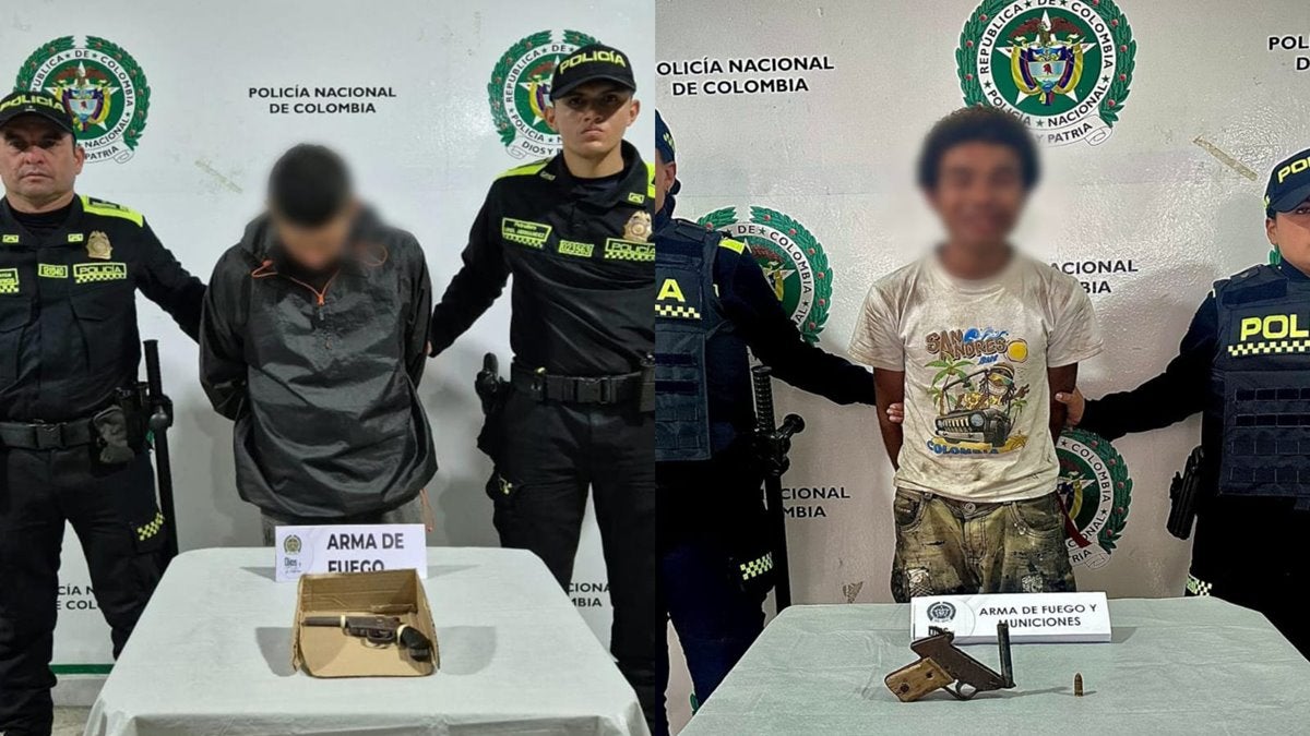 Capturaron dos sujetos con armas industriales y artesanales en los barrios Ricaurte y La Estación