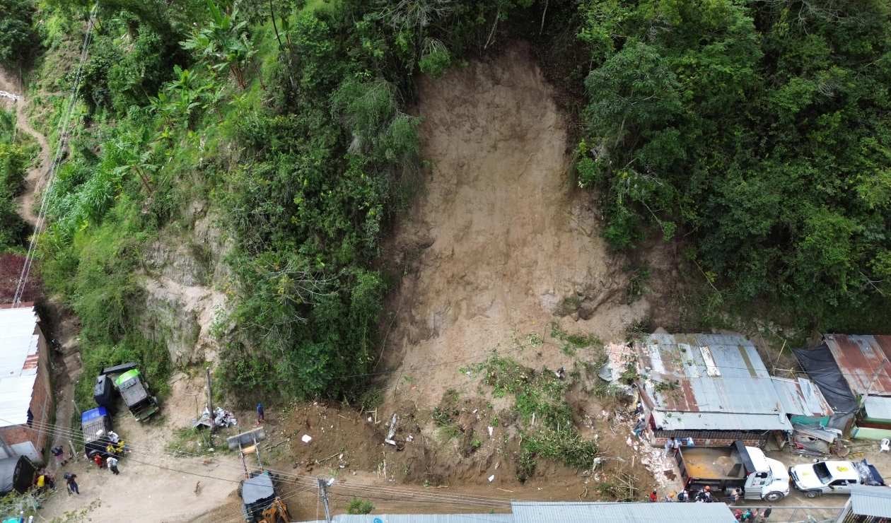 Deslizamiento en zona rural de Ibagué.