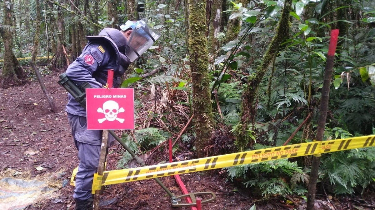 Cerca de 34.000 metros cuadrados de la vereda Marquetalia están libres de minas antipersonal