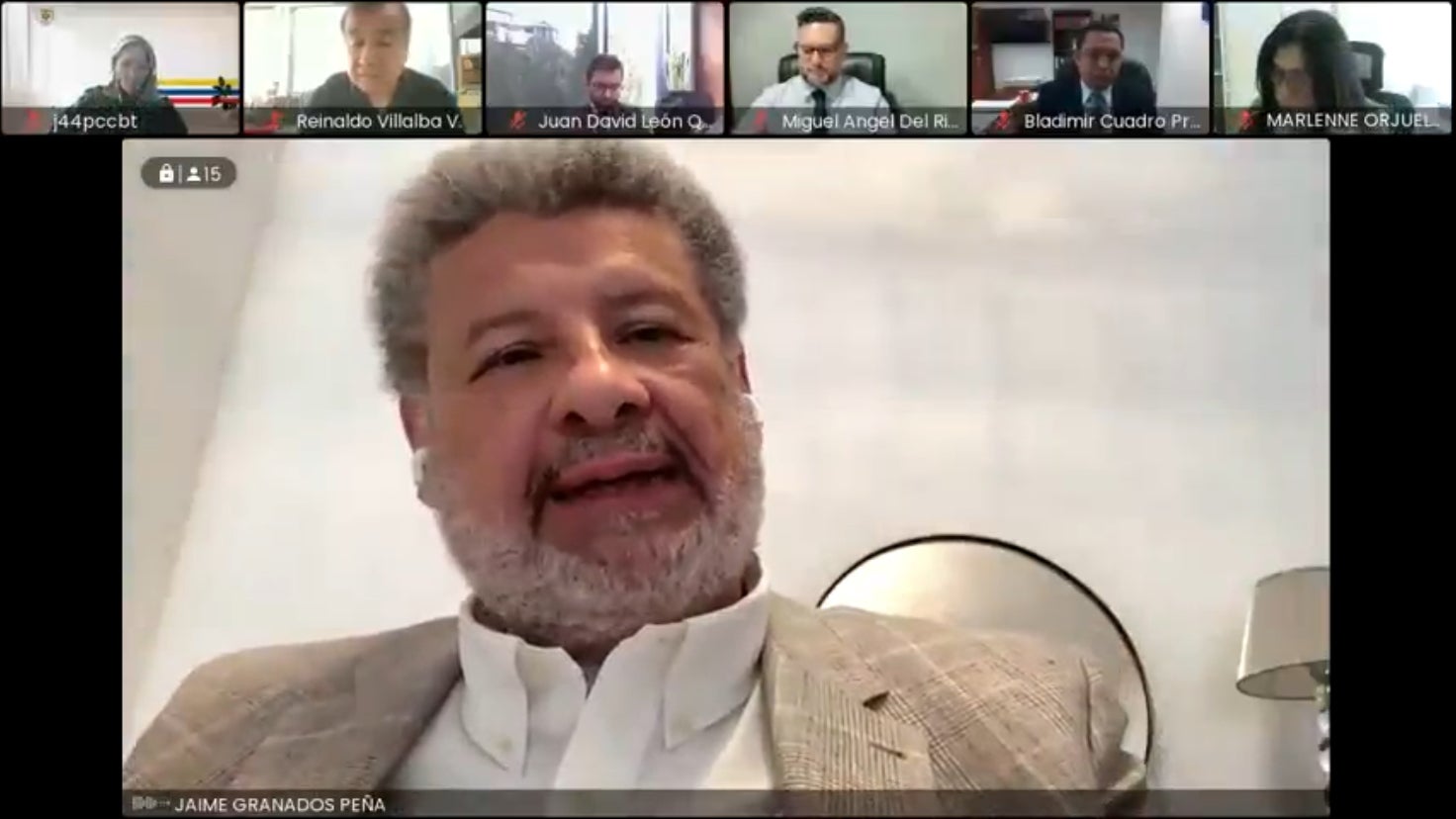 Abogado Jaime Granados en audiencia contra Uribe