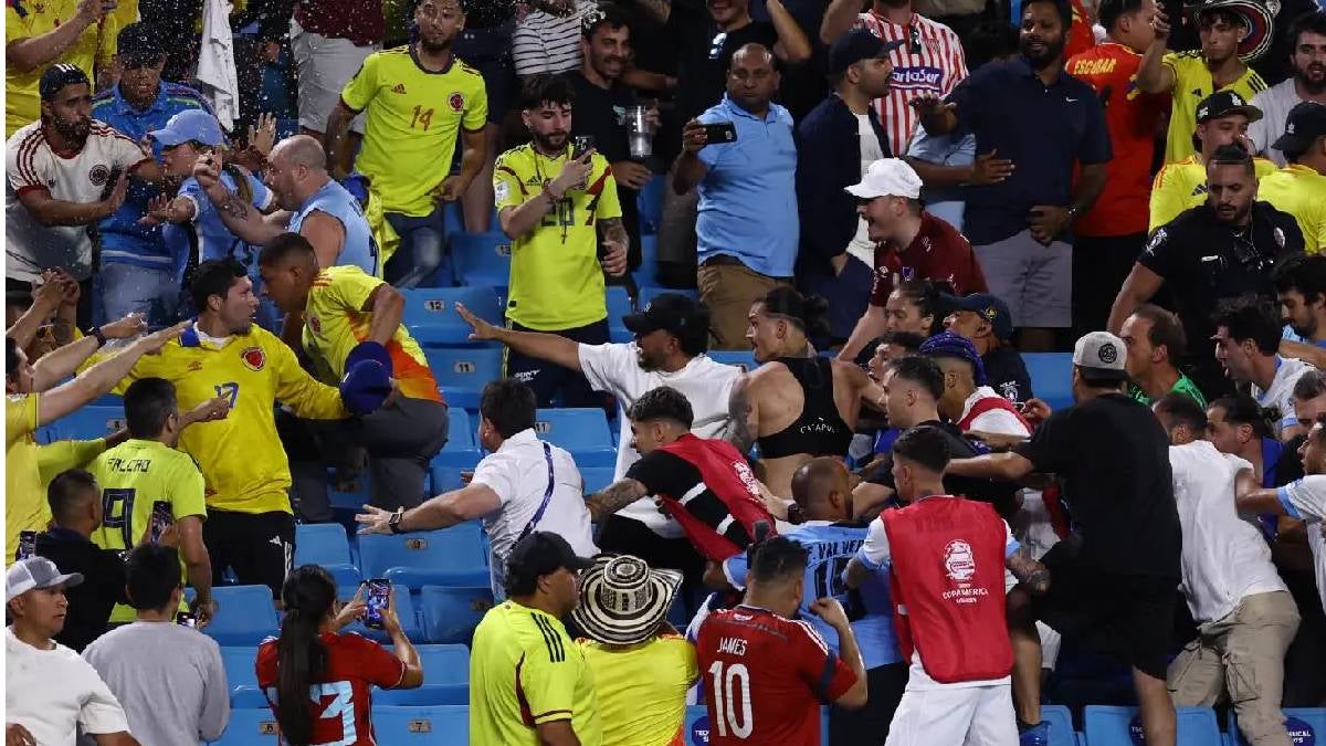 Archivo antena 2, pelea partido Colombia Uruguay