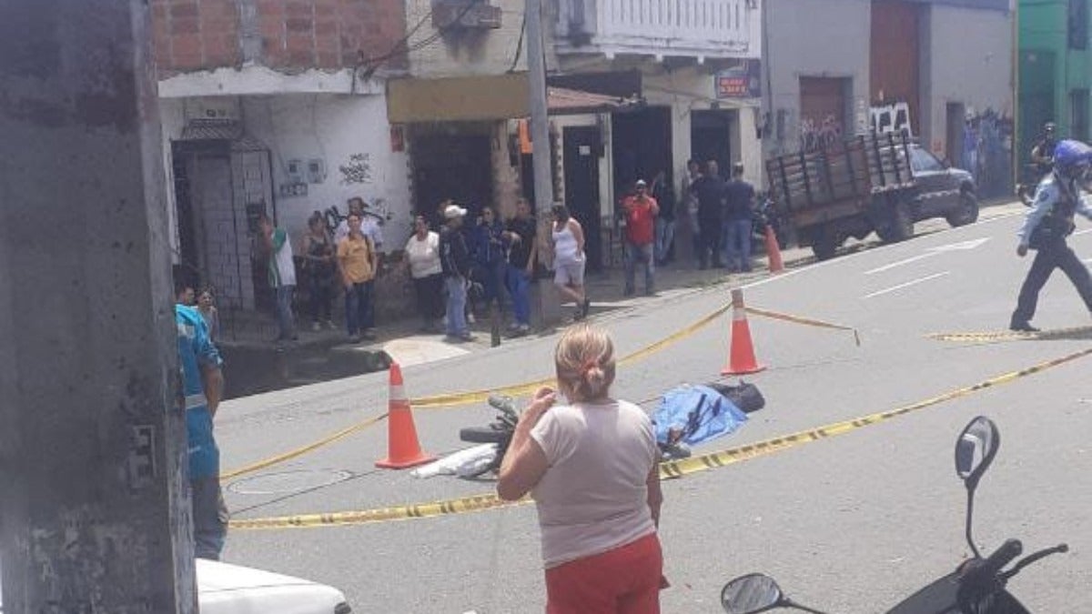 Accidente en el centro de Medellín