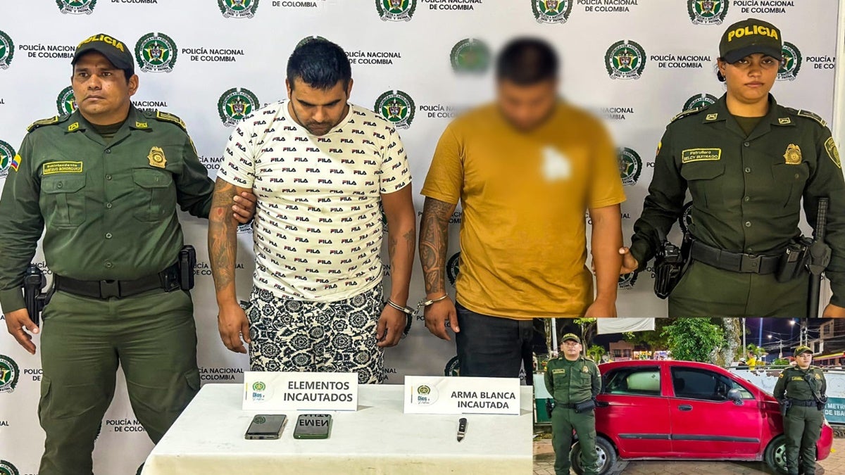 Capturaron sujetos que atracaron a una familia en inmediaciones de la glorieta del aeropuerto