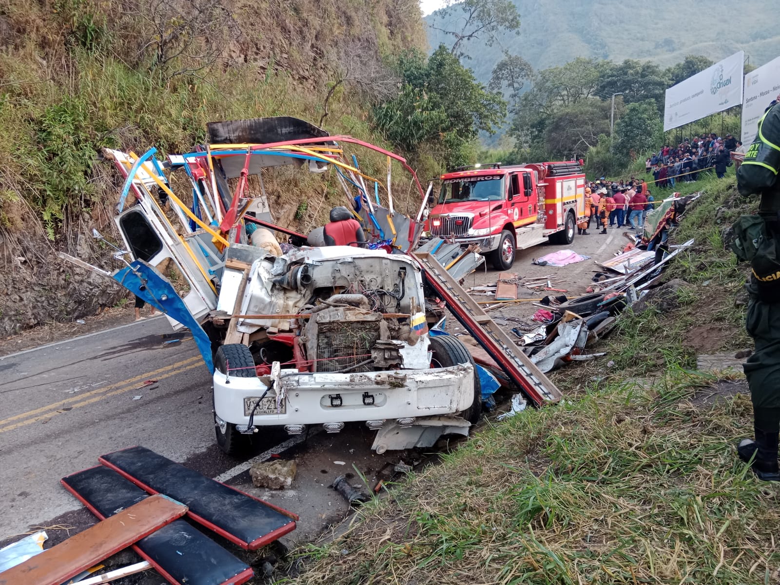 Ocho muertos en accidente en el sur del Huila.