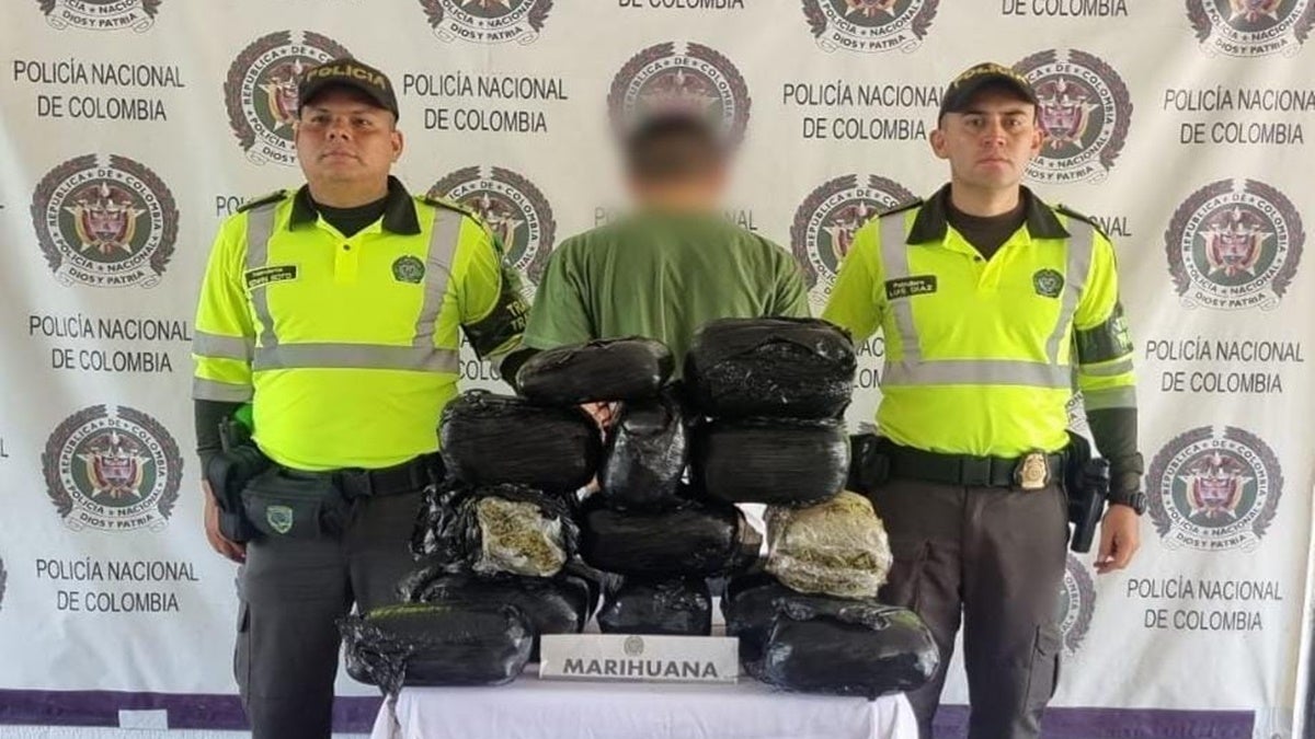 Sorprendieron a pasajero transportando en un bus 16 kilogramos de marihuana a su paso por Melgar