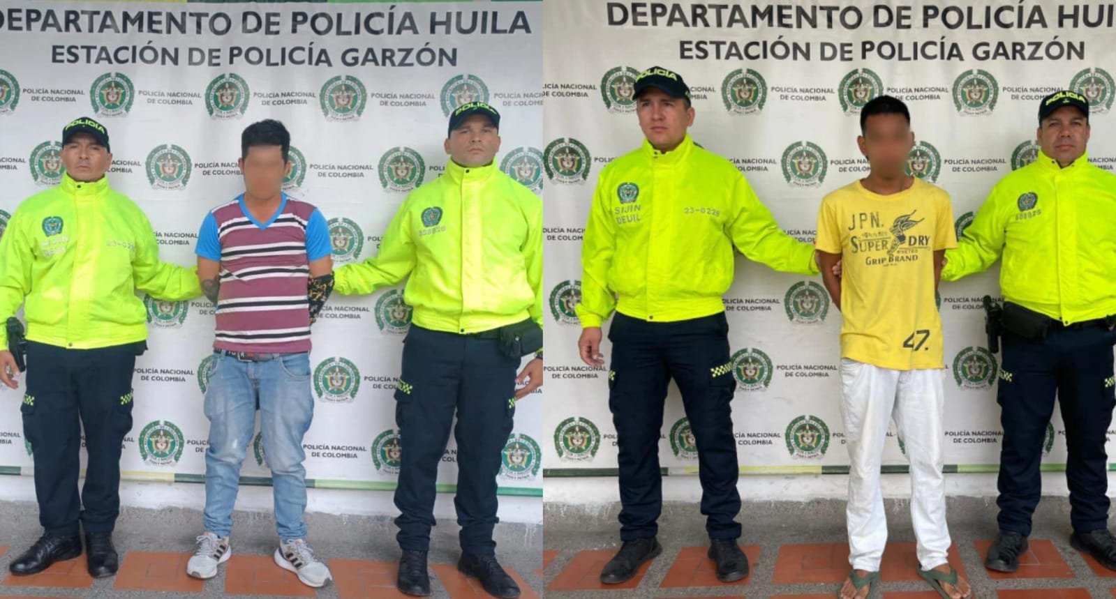 Capturan sujetos incumpliendo la medida de prisión domiciliaria en Garzón, Huila