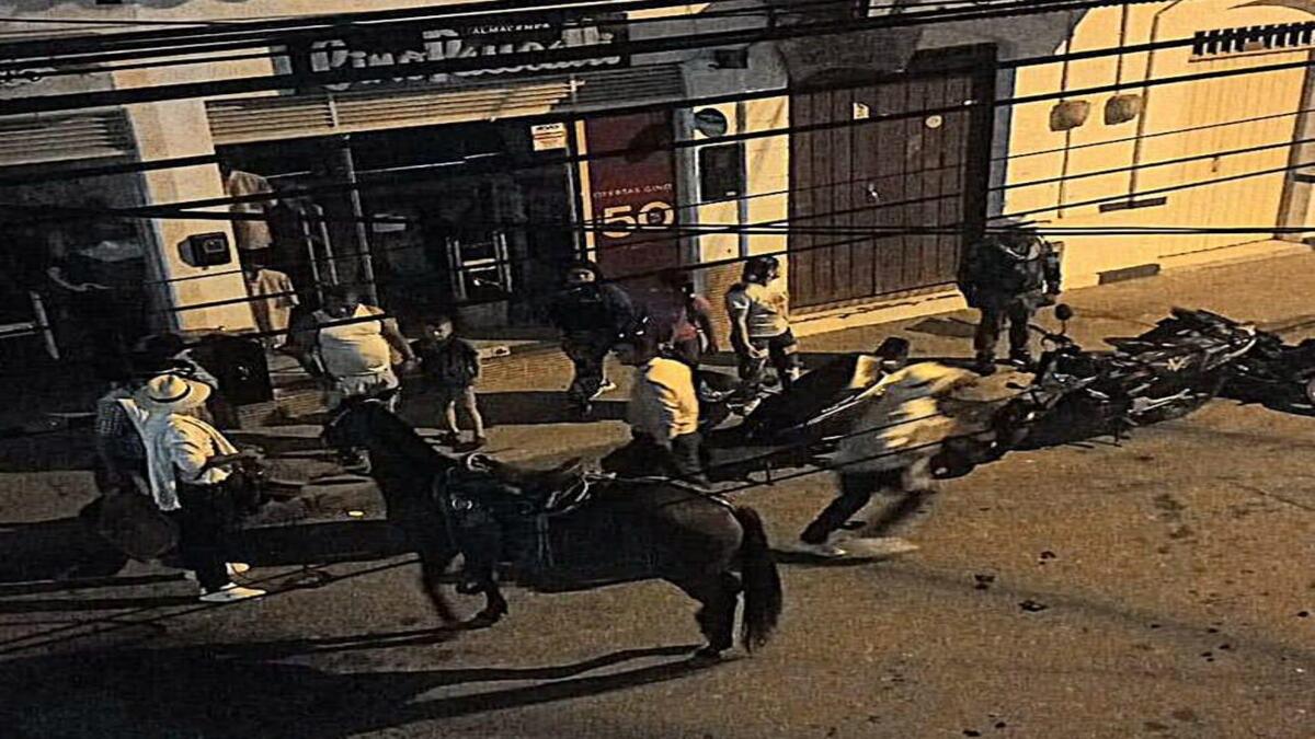 Cabalgata ilegal en Chaparral