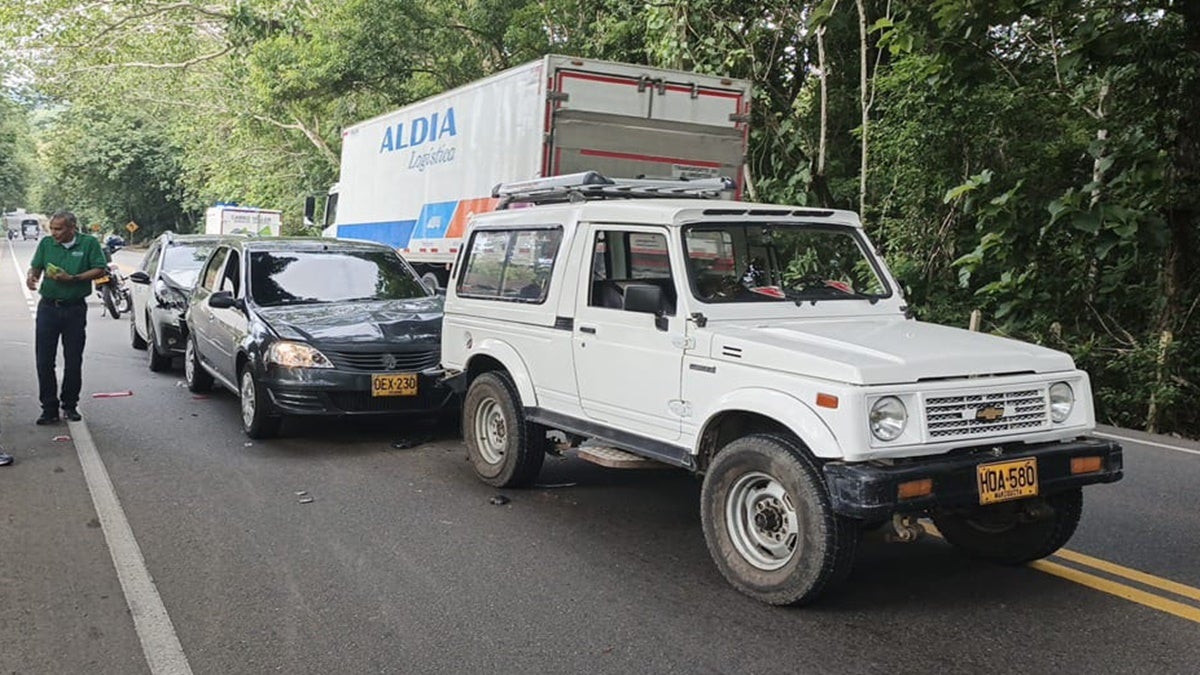 Se registró choque múltiple en inmediaciones de San Sebastián de Mariquita