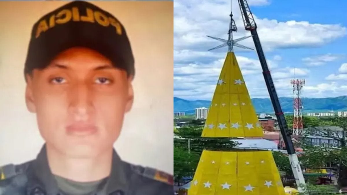 Falleció auxiliar de policía tras caerle un árbol de navidad en Girardot