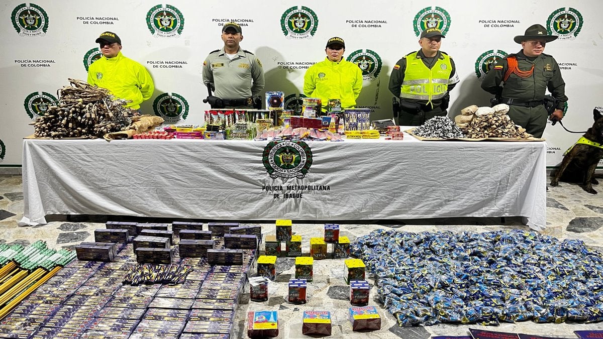Más de 192 kilogramos de pólvora fueron incautados en la plaza de la 21 en Ibagué