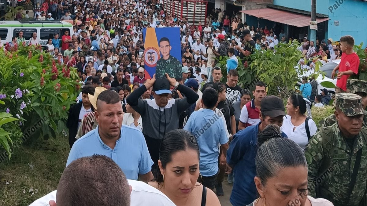 Despidieron con honores al soldado Carlos Marín, víctima del ELN en Arauca