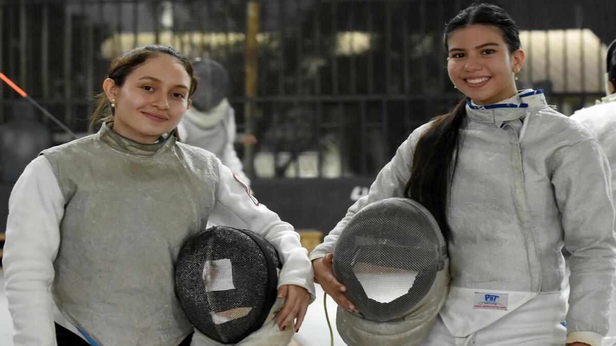 Catalina González e Isabella Triana, esgrimistas de la liga del Tolima