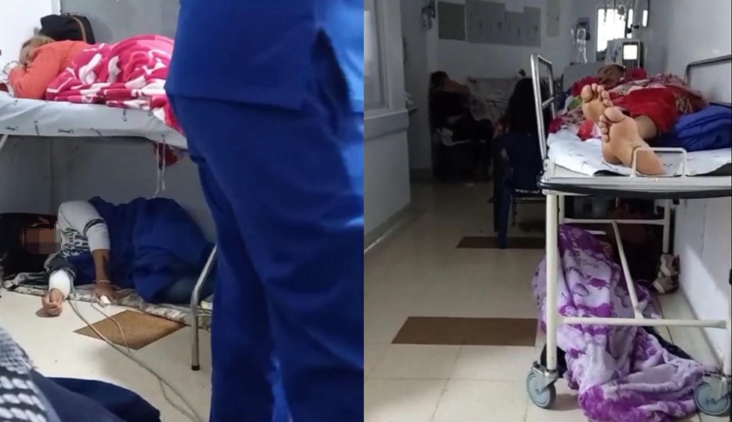 Denuncia pacientes en el suelo