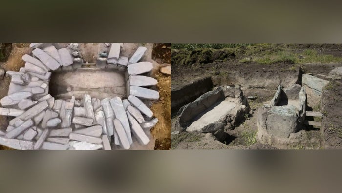 Tumbas halladas en Cajamarca