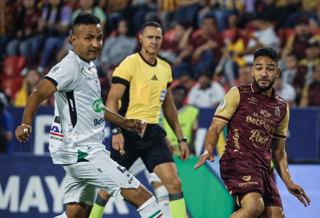 Lencina marco de penalti, es el tercero en su cuenta personal con los pijaos, Tolima le gano 2 a 0 al Caldas