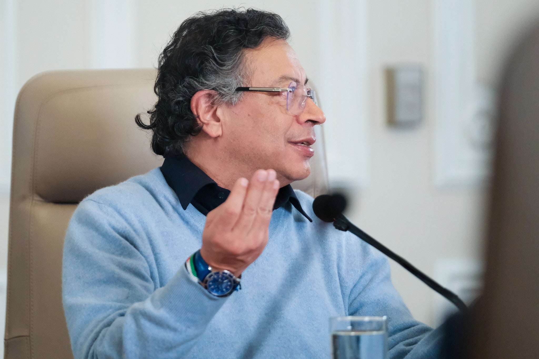 Presidente Gustavo Petro en el consejo de ministros.