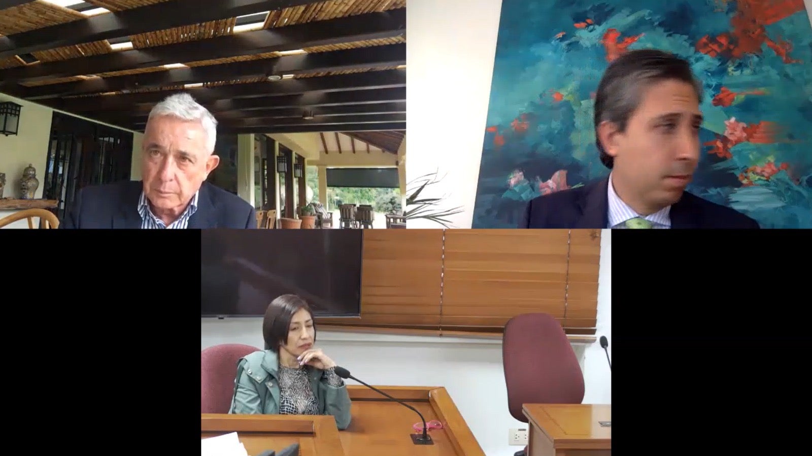 Expresidente Álvaro Uribe en juicio