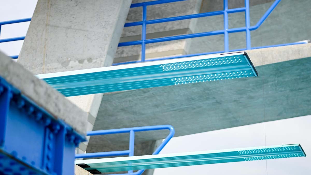 trampolines piscinas olímpicas