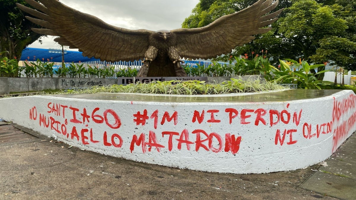 Noticia Ibagué: Monumento 'Águila que alza vuelo' fue vandalizado