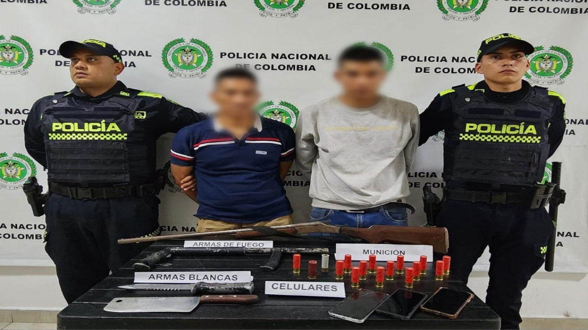 ¡Cayeron armados hasta los dientes! 'Alex' y 'Pablito' fueron pillados en Ortega