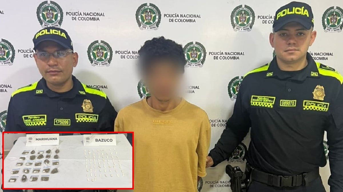 ¡Capturaron a alias “Pipe” con droga lista para vender en el barrio Chicó!