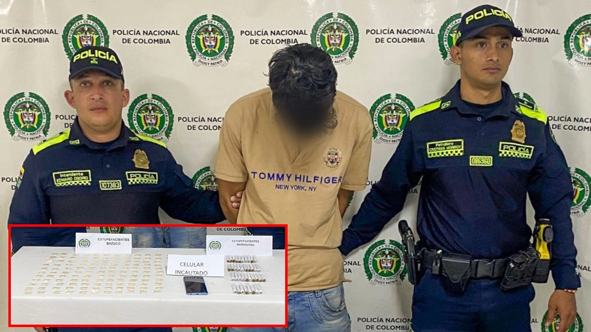 Sujeto fue detenido con bazuco y marihuana en operativo policial en Ibagué