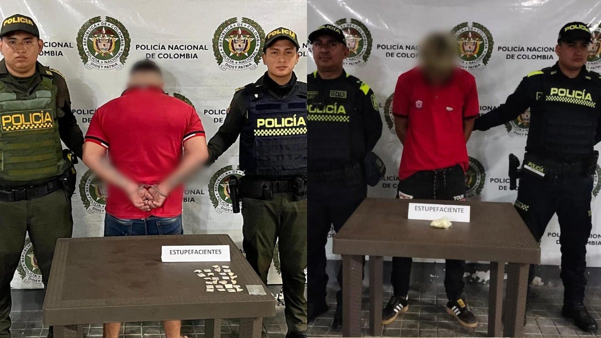 Policía incauta alucinógenos y detiene a dos hombres en barrios de Melgar