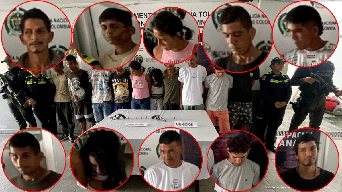 ¡Se acabó la fiesta! Caen ocho integrantes de ‘La Carrilera’ en operativo antidrogas