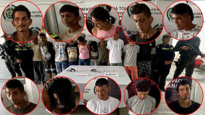 ¡Se acabó la fiesta! Caen ocho integrantes de ‘La Carrilera’ en operativo antidrogas