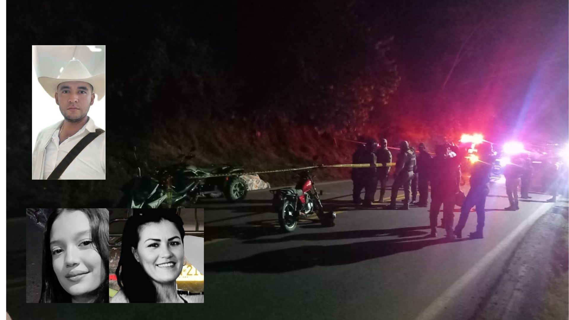 Tres personas asesinadas sobre la Ruta 45 en el Huila