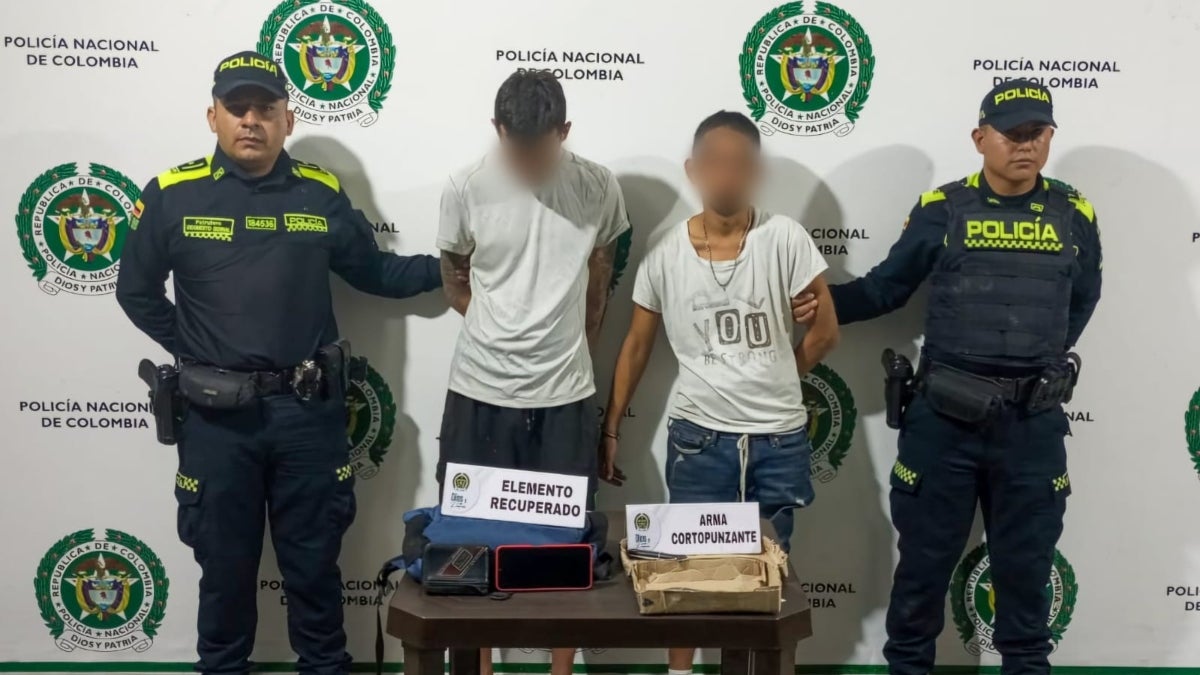Alias ‘Caliche’ y ‘Calao’ fueron capturados por hurto en el sur de Ibagué