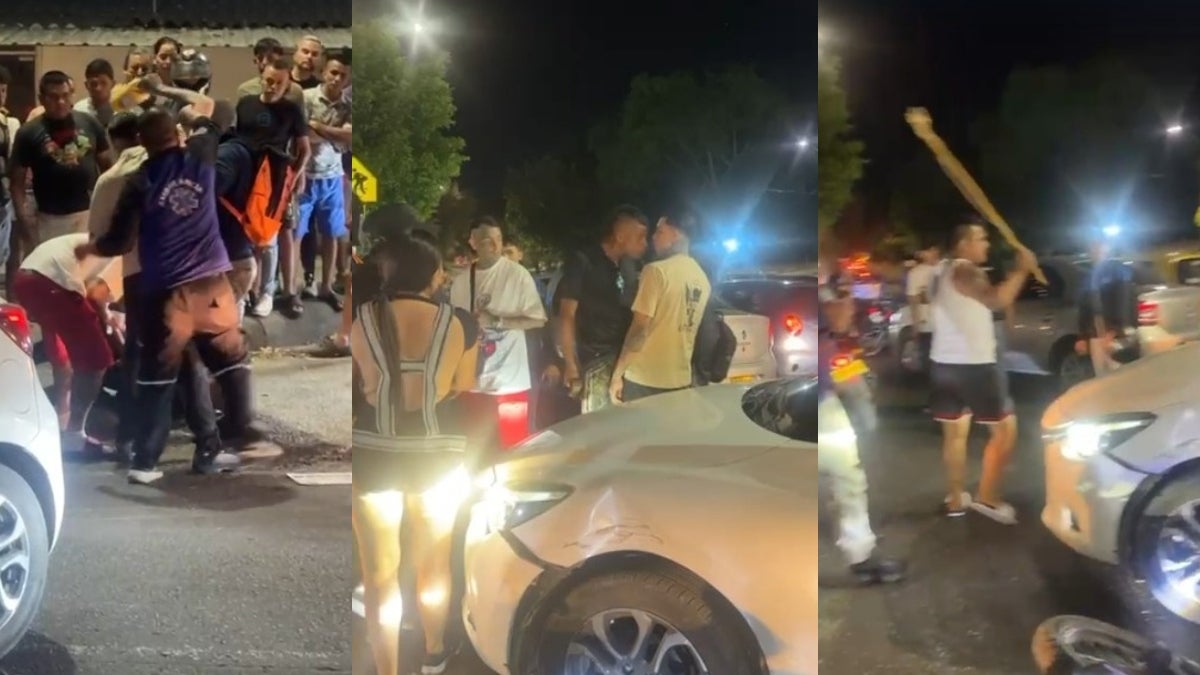 Violento accidente terminó en pelea con cuchillos en pleno barrio de ibagué