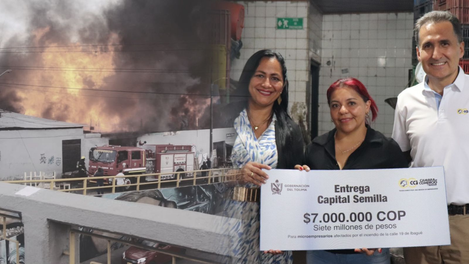 Un año después del incendio en la calle 19, comerciantes reciben la ayuda prometida