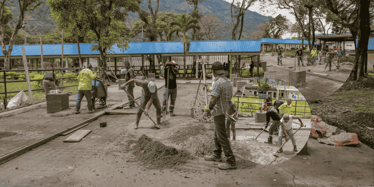Avanza la construcción del nuevo pabellón en guadua del Coliseo de Ferias