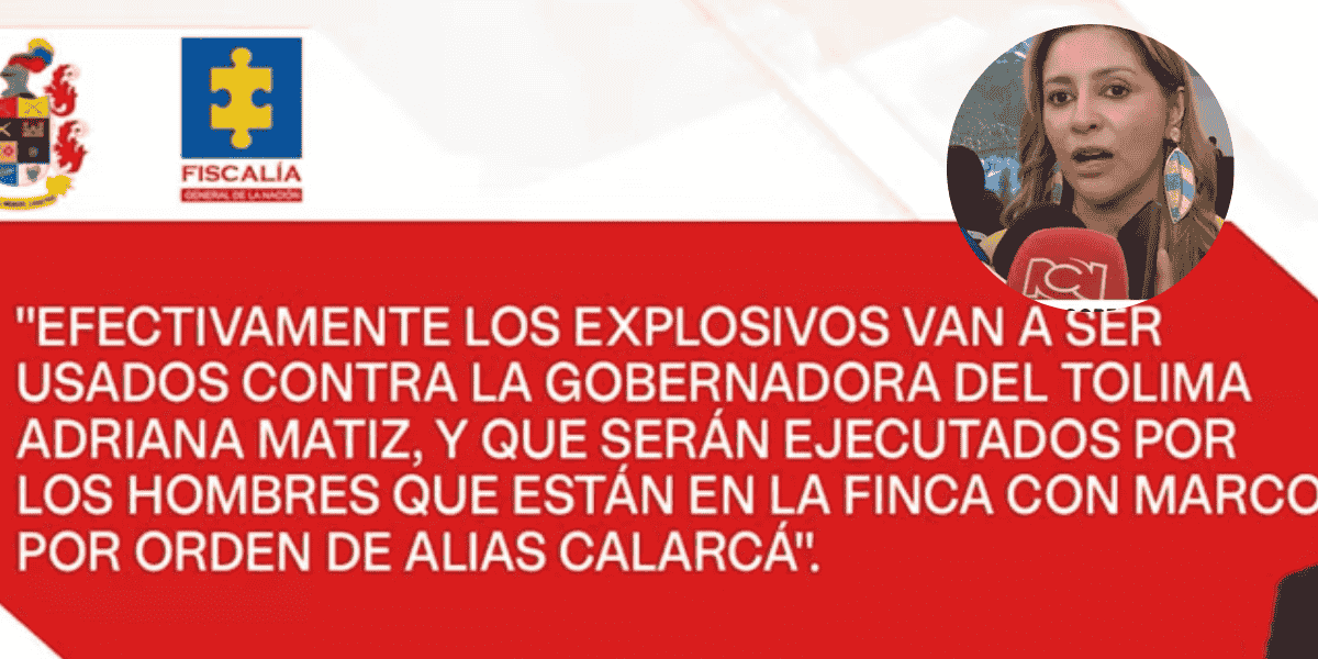 Fiscalía investiga plan criminal contra la gobernadora del Tolima