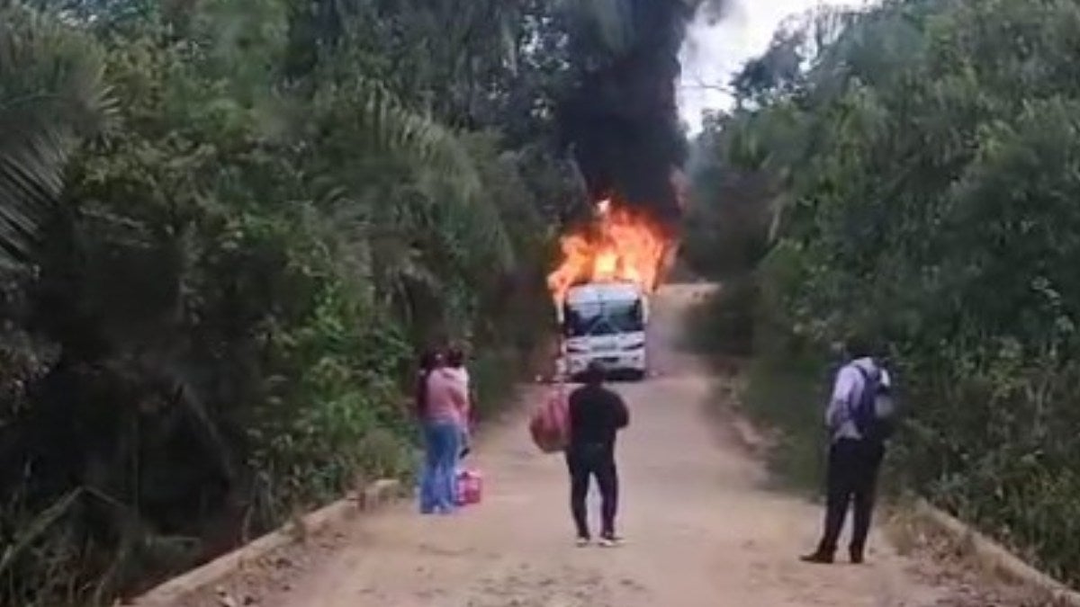 Bus incinerado Tolima | Rovira - Playarrica | Inseguridad Rovira | Septiembre 2025
