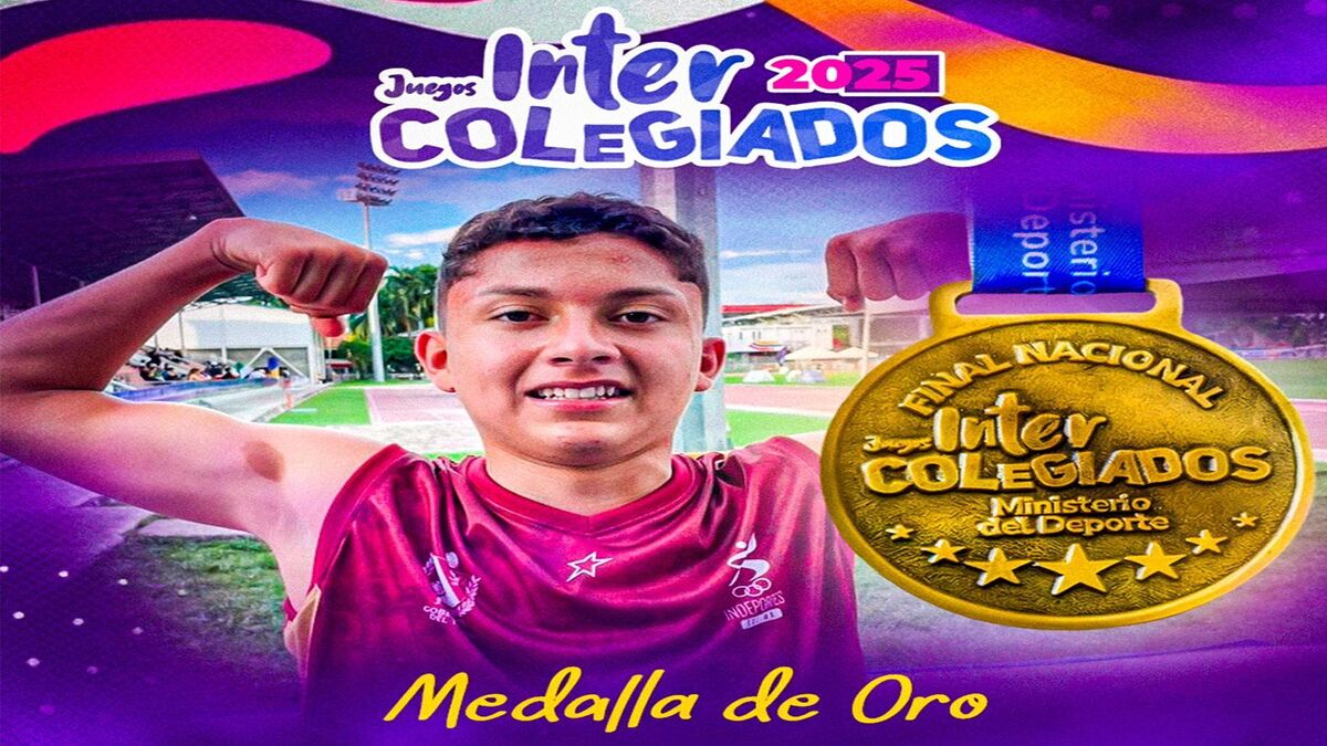 Marlon López, medallista dorado en Juegos Nacionales Intercolegiados