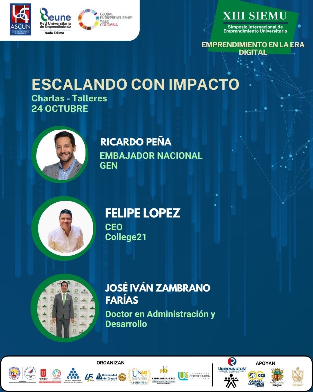 Invitados XIII Simposio Internacional de Emprendimiento Universitario